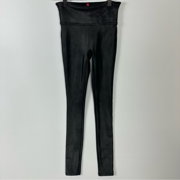 SPANX Leggings Sz XS Faux Leather Black - Picture 8 of 17